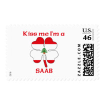 Personalized Lebanese Kiss Me I'm Saab postage