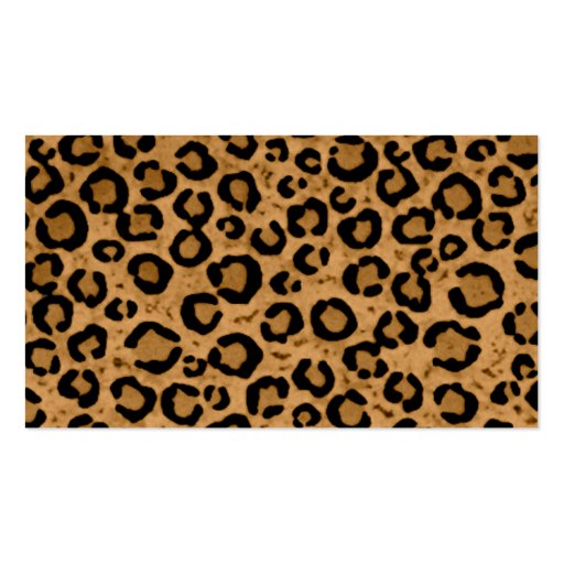 Personalized Leopard Business Cards (back side)