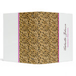 Personalized Leopard Print Binder