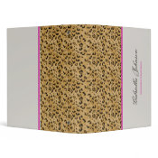 Personalized Leopard Print Binder