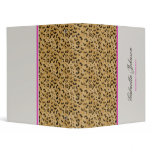 Personalized Leopard Print Binder