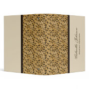 Personalized Leopard Print Binder