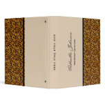Personalized Leopard Trimmed Binder