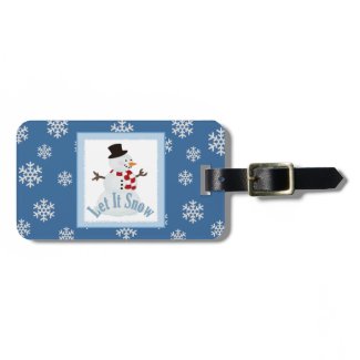 Personalized: Let It Snow Luggage Tag