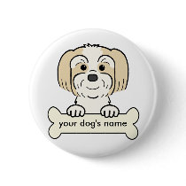 Personalized Lhasa Apso buttons