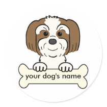 Personalized Lhasa Apso stickers