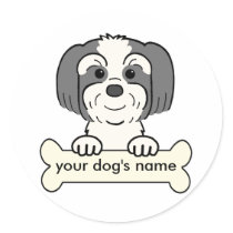 Personalized Lhasa Apso stickers