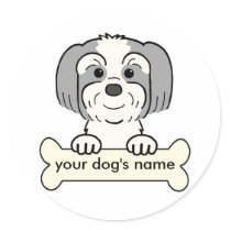 Personalized Lhasa Apso stickers