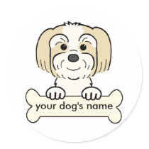 Personalized Lhasa Apso stickers