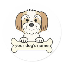 Personalized Lhasa Apso stickers