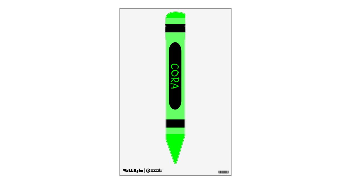 Personalized Lime Crayon Sign Wall Decal Zazzle