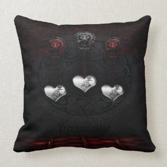 Personalized Lions & Hanging Hearts Pillow throwpillow