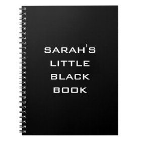Personalized Little Black Book Notebook Spiral Notebook