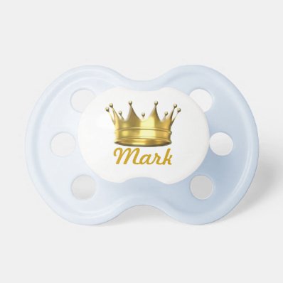 Personalized Little Prince Crown Pacifier BooginHead Pacifier