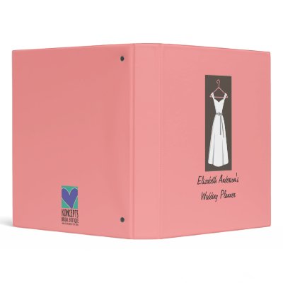 Personalized Wedding Clothing on Personalized Little White Dress Wedding Planner Vinyl Binders From