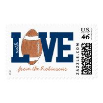 Personalized love stamp -- football stamps