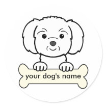 Personalized Maltese stickers