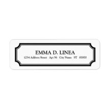 Personalized Mansard Return Address Label