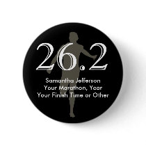 Personalized Marathon Runner 26.2 Keepsake Black Pins