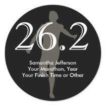 Personalized Marathon Runner 26.2 Keepsake Black Sticker