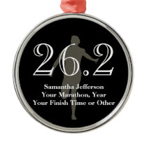 Personalized Marathon Runner 26.2 Keepsake Medal Ornaments