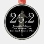 Personalized Marathon Runner 26.2 Keepsake Medal Ornaments