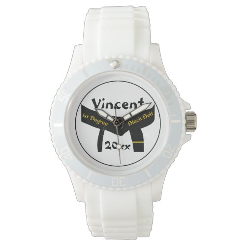 Personalized Martial Arts 1st Degree Black Belt Wristwatches