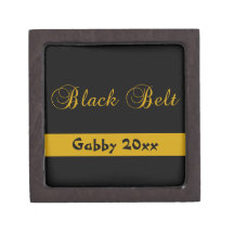 Personalized Martial Arts Black Belt Gift Box Premium Jewelry Box