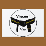 Personalized Martial Arts Black Belt Yard Sign yard signs