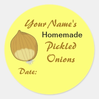 Personalized Mason Jar Lid Labels Pickled Onions