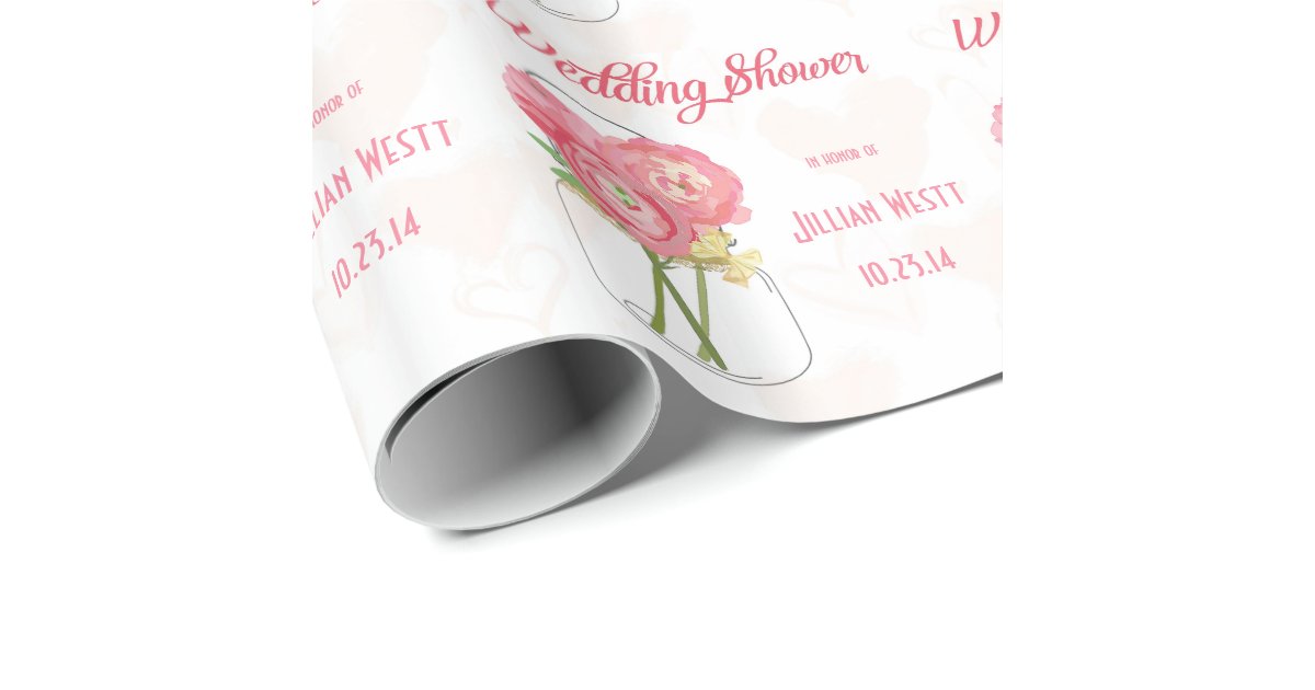 Personalized Mason Jar Wedding Shower Gift Wrap Zazzle