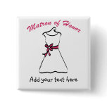 Personalized Matron of Honor Gifts Buttons