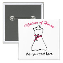 Personalized Matron of Honor Gifts Buttons
