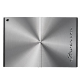Personalized Metallic Radial Stainless Steel Look Powis iPad Air 2 Case