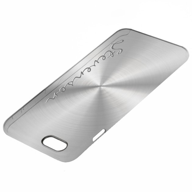 Personalized Metallic Radial Stainless Steel Look Uncommon Clearlyâ„¢ Deflector iPhone 6 Plus Case-3
