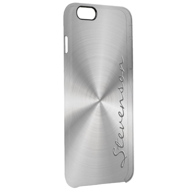 Personalized Metallic Radial Stainless Steel Look Uncommon Clearlyâ„¢ Deflector iPhone 6 Plus Case-2