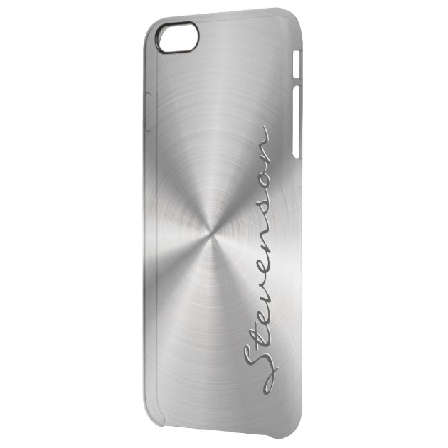 Personalized Metallic Radial Stainless Steel Look Uncommon Clearlyâ„¢ Deflector iPhone 6 Plus Case-1