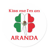 Personalized Mexican Kiss Me I'm Aranda stickers