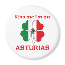 Personalized Mexican Kiss Me I'm Asturias Magnet