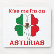 Personalized Mexican Kiss Me I'm Asturias Mouse Mats