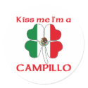 Personalized Mexican Kiss Me I'm Campillo stickers
