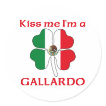 Personalized Mexican Kiss Me I'm Gallardo stickers by KissMeTshirts Personalized Mexican Kiss Me I'm Gallardo stickers