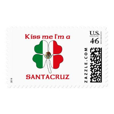Personalized Mexican Kiss Me I'm Santacruz Postage Stamps by KissMeTshirts