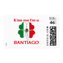 Personalized Mexican Kiss Me I'm Santiago postage