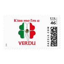 Personalized Mexican Kiss Me I'm Verdu stamps