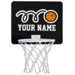 Personalized mini basketball hoop with custom name