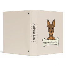 Personalized Miniature Pinscher Vinyl Binders