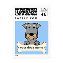 Personalized Miniature Schnauzer Postage Stamps