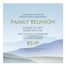 Personalized Misty Mountain Family Reunion Invites
