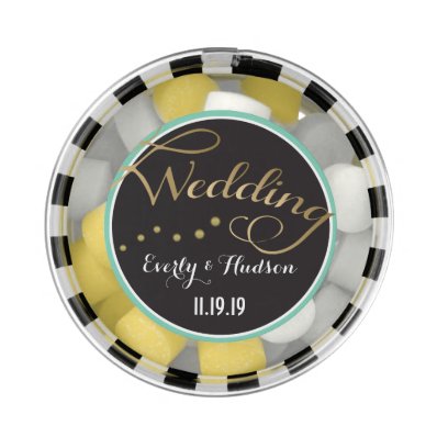 Personalized Modern Elegant Gold Wedding Gum